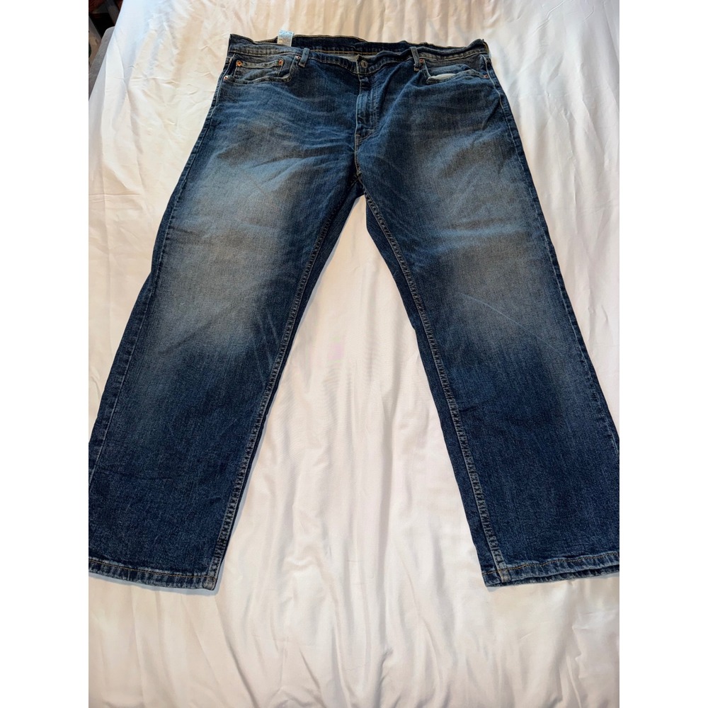 Levis 559 Relaxed Straight Jeans Mens 44x30 Medium Wash Blue Denim 00559-0550